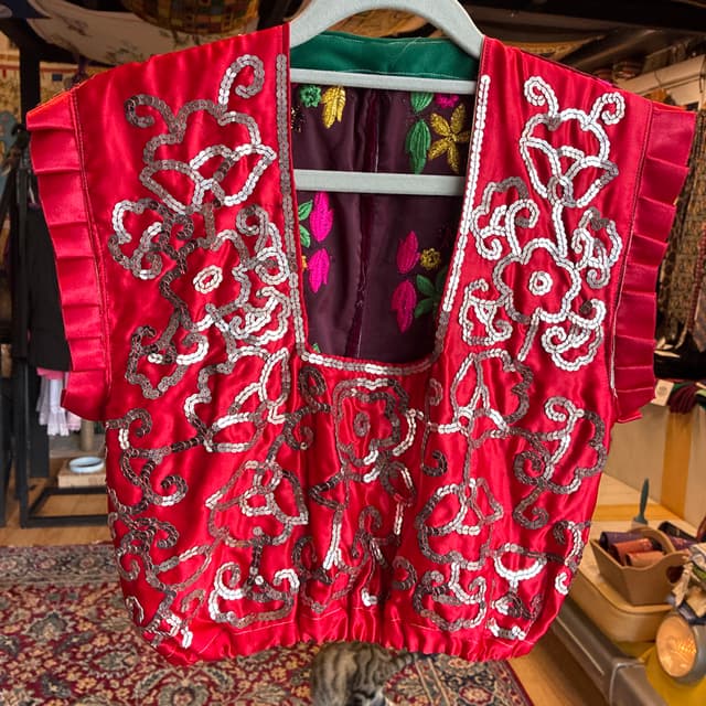 Anatolian Velvet Folk Vest Top