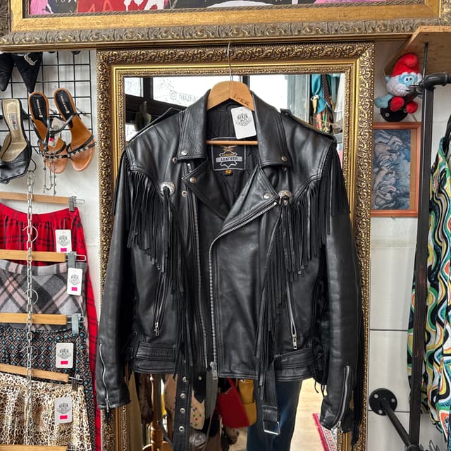 80's Western Style Fringe Biker Jacket