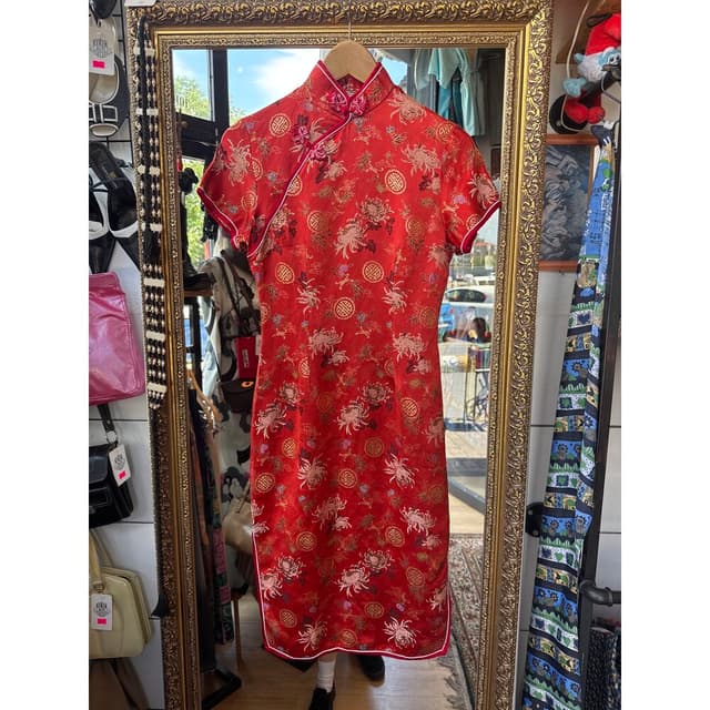 80's Shanghai Night Silk Dress