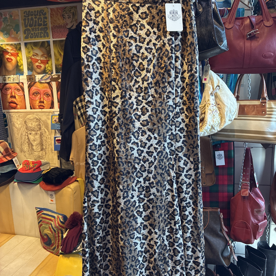 80's Leo Velvet Maxi Skirt