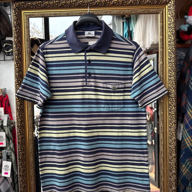 90’s Lacoste Striped Polo — Pastel Wave Edition