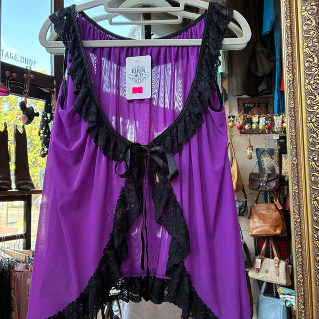 Y2K Purple Lace Babydoll — Midnight Allure