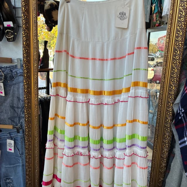 90's Color&Fun Maxi Skirt