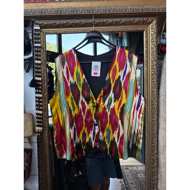 Ikat Mirage Silk Vest