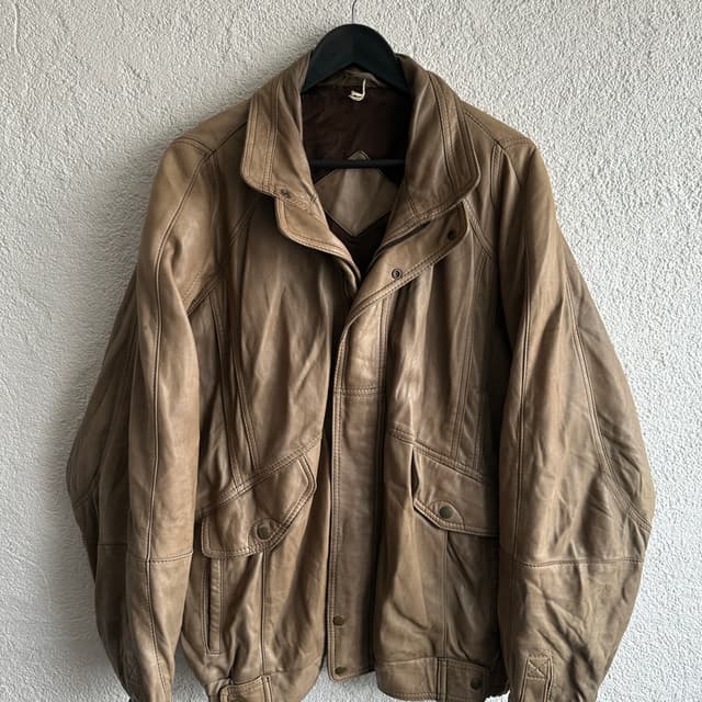 Vintage Bomber Deri Ceket