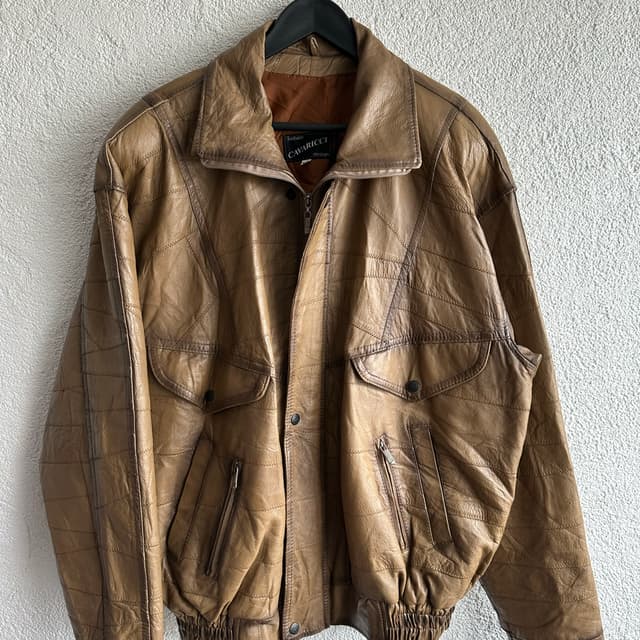 Vintage Bomber Deri Ceket