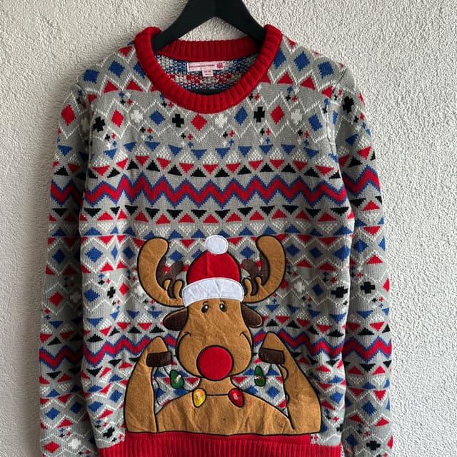 Vintage Işıklı Yılbaşı Kazağı