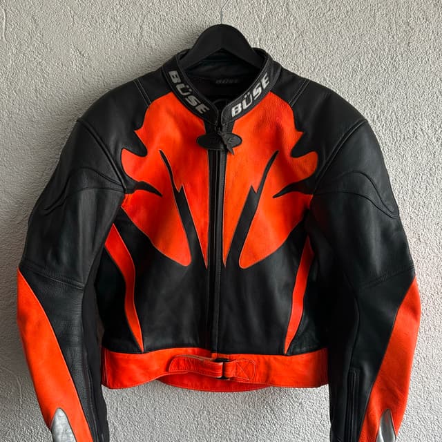 Vintage Büse Korumalı Deri Ceket