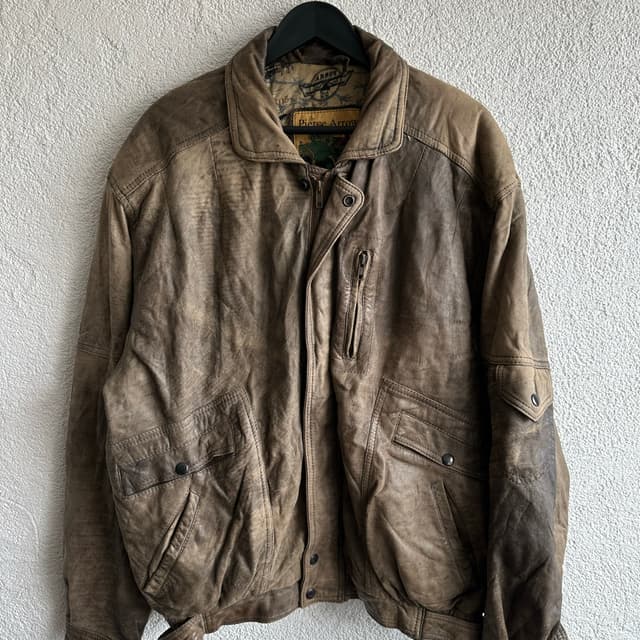 Vintage Bomber Deri Ceket