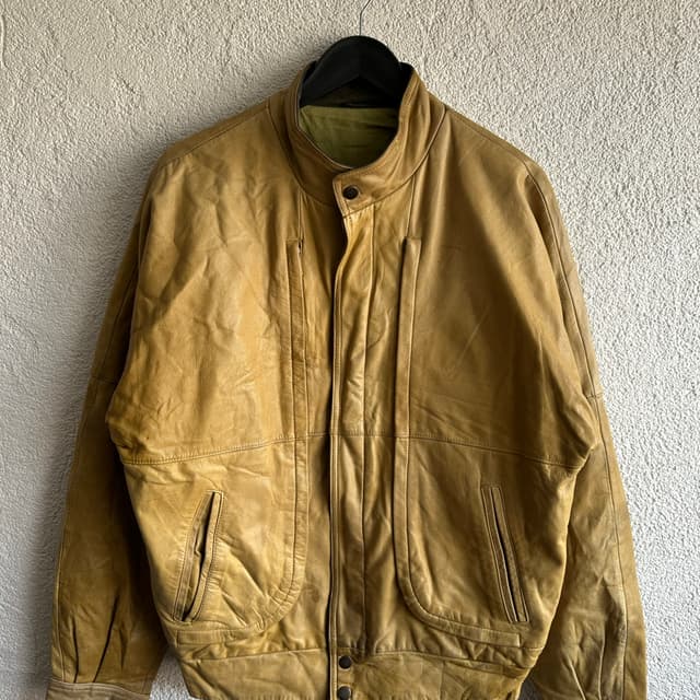 Vintage Bomber Deri Ceket